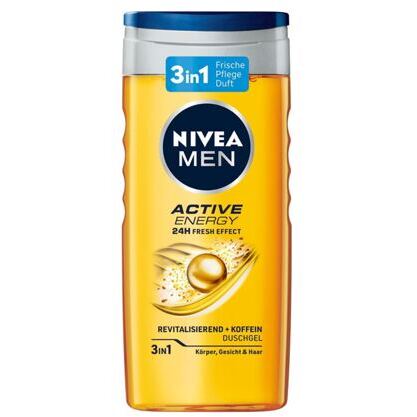 Nivea Men Duschgel 3 in1 Active Energy Koffein 250ml