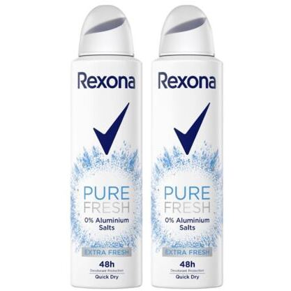 Rexona Deodorant Spray Pure Fresh  Extra Fresh 2x150ml