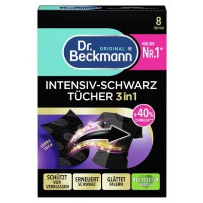 Dr.Beckmann Intensiv-Schwarz 3 in1 8er Tücher