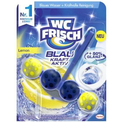 WC Frisch WC Stein Kraft Aktiv Blaues Wasser Lemon 50g