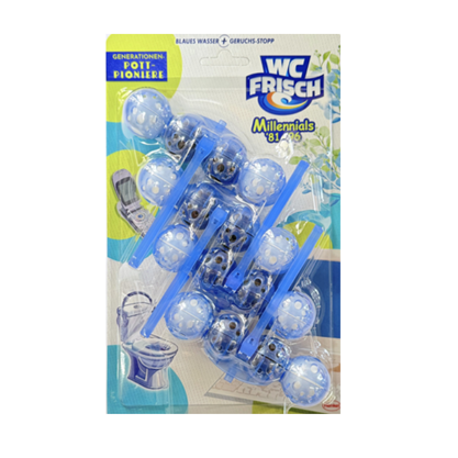WC Frisch WC Stein Kraft Aktiv Blauspüler Millennials 4x50g