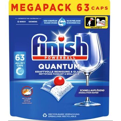 Quantum Spülmaschinen Caps 63Stück All in 1 Powerball