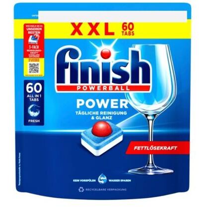 finish Powerball Power All in1 Fresh 60er Tabs XXL