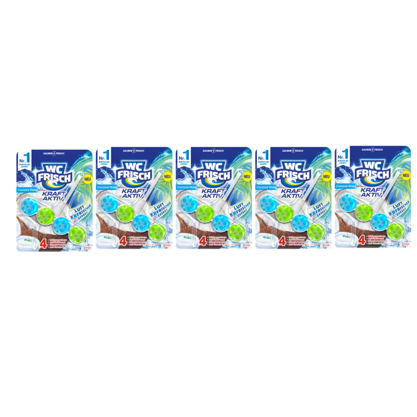 WC Frisch WC Stein Kraft Aktiv Coconut Water 5x50g