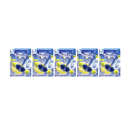 WC Frisch WC Stein Kraft Aktiv Blaues Wasser Lemon 5x50g