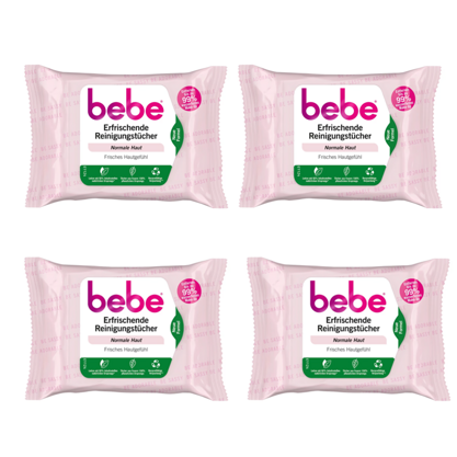 Bebe erfrischende Reinigungstücher Quattro 4x25 Stk.
