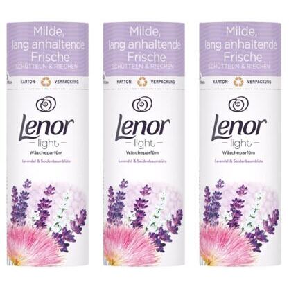 Lenor Light Wäscheparfüm Lavendel & Seidenbaumblüte 3x160g