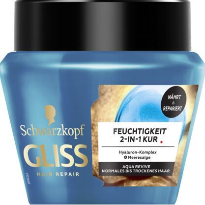 Gliss Kur 2-in-1 Kur Feuchtigkeit Aqua Revive 300ml