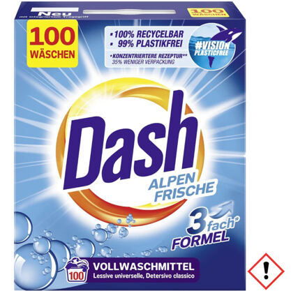 Dash Vollwaschmittel Alpen Frische Pulver 5kg 100WL