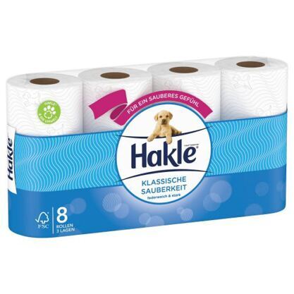 Hakle Toilettenpapier federweich&stark 8 Rollen 3-Lagig