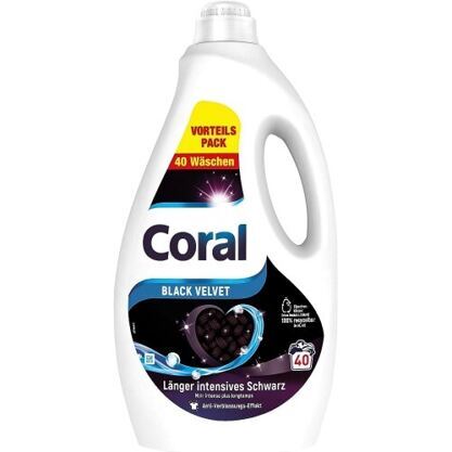 Coral Flüssigwaschmittel Schwarz Farbschutz 40WL 2 Liter