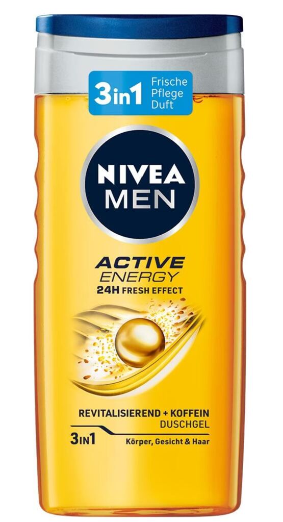 Nivea Men Duschgel 3 in1 Active Energy Koffein 250ml