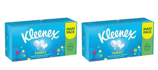 Kleenex Taschentücher Family Maxi Pack 2x128er Box 2 lagig