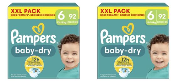 Pampers Baby Dry Gr.6 Extra Large 13- 18kg XXL Pack 2x92stk