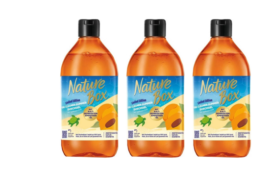 Nature Box Duschgel Limited Edition mit Aprikosen Öl 3x385ml