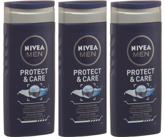 Nivea Men Duschgel 3 in1 Protect & Care Aloe Vera 3x250ml