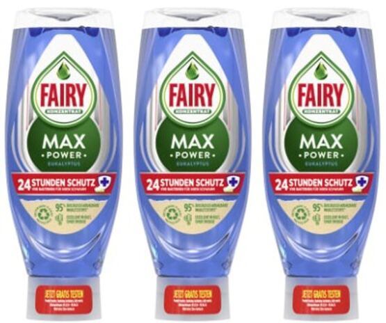 Fairy Handspülmittel Konzentrat MAX Power Eukalyptus 3x545ml