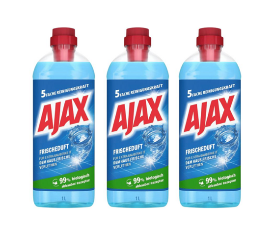 AJAX Allzweckreiniger Reine Frische 3x1 Liter