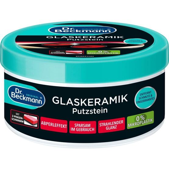 Dr.Beckmann Glaskeramik Putzstein 250g + Reinigungsschwamm