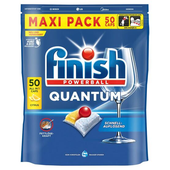 finish Powerball Quantum All in1 Citrus 50er Caps Maxi Pack