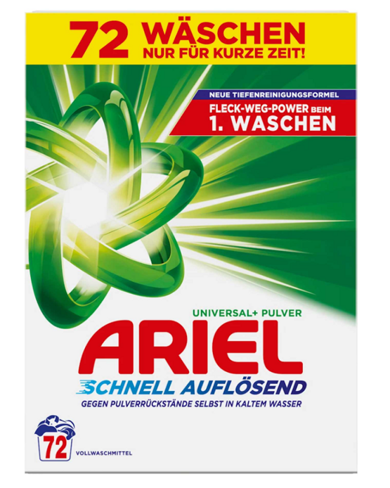 Ariel Washing Powder 3,96kg Universal+ 72WL